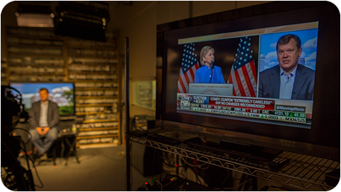 image: Photo of live shot facility during uplink with broadcast return